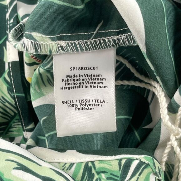 Rachel Zoe Duster Hawaiian Palm Print Kimono Tassel Tie Open Front Swim Cover Up - Picture 13 of 15